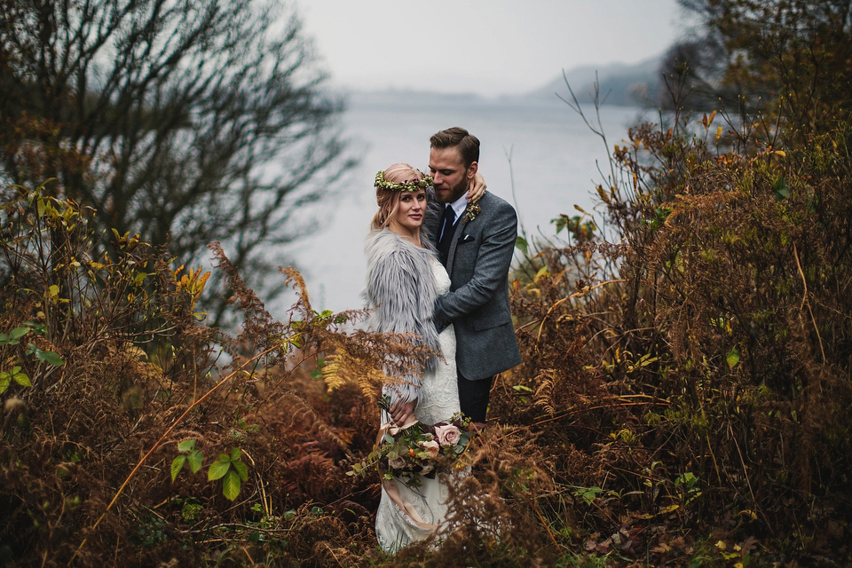 Iris by Claire Pettibone for an Intimate Outdoor Winter Wedding. Photography by S6 Photography.