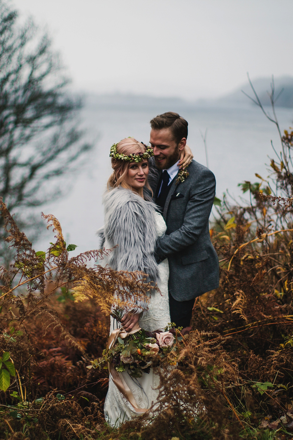 Iris by Claire Pettibone for an Intimate Outdoor Winter Wedding. Photography by S6 Photography.