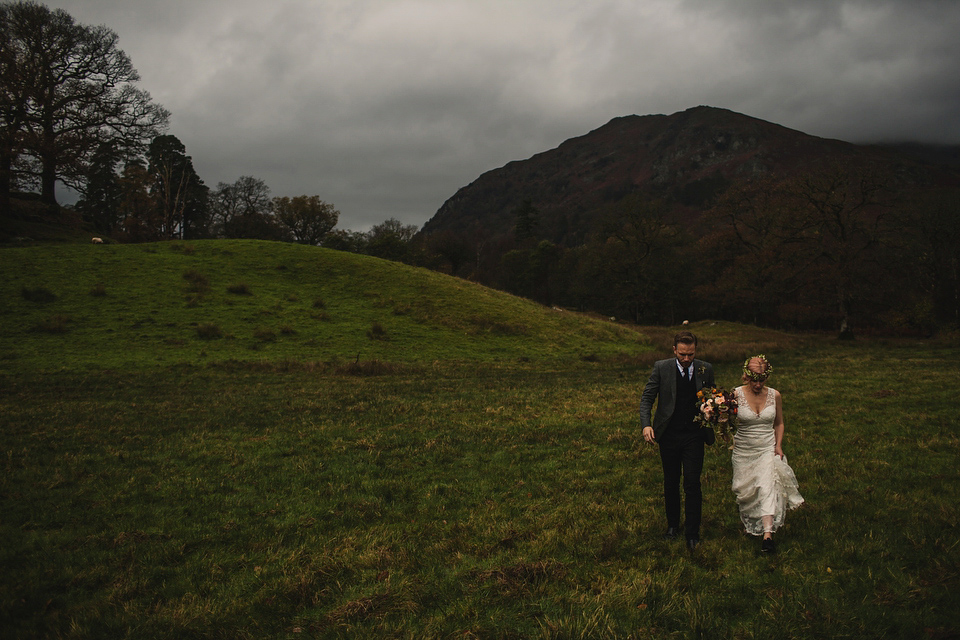 Iris by Claire Pettibone for an Intimate Outdoor Winter Wedding. Photography by S6 Photography.