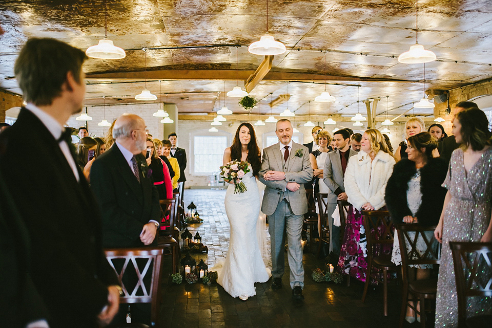 A Pronovias bride and her midwinter nights dream wedding. Photography by Ed Godden. A Pronovias bride and her midwinter nights dream wedding. Photography by Ed Godden.