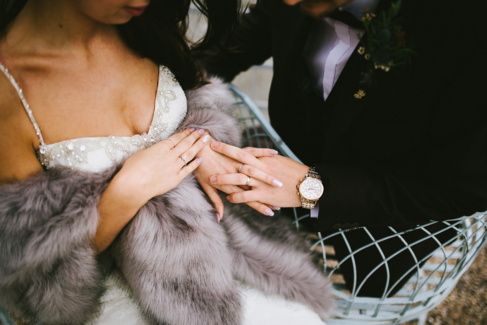 A Pronovias bride and her midwinter nights dream wedding. Photography by Ed Godden. A Pronovias bride and her midwinter nights dream wedding. Photography by Ed Godden.