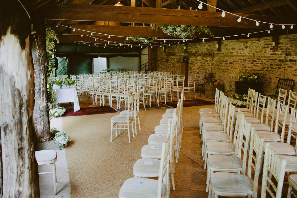 David Fielden elegance for a green and white country garden wedding at Dewsall Court. Fine art film photography by David Jenkins.