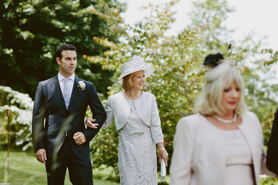 David Fielden elegance for a green and white country garden wedding at Dewsall Court. Fine art film photography by David Jenkins.