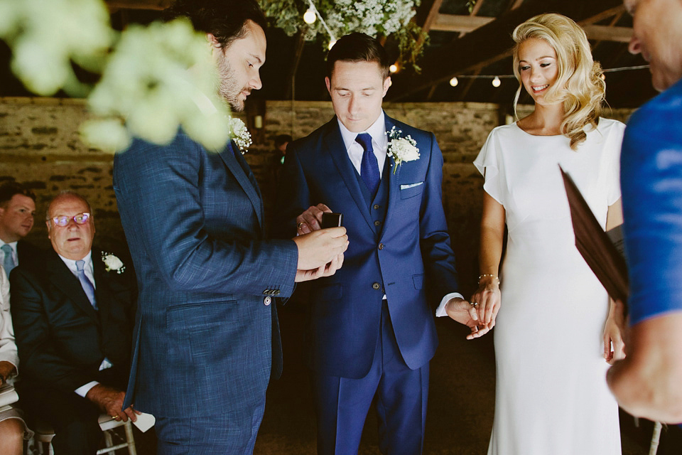 David Fielden elegance for a green and white country garden wedding at Dewsall Court. Fine art film photography by David Jenkins.