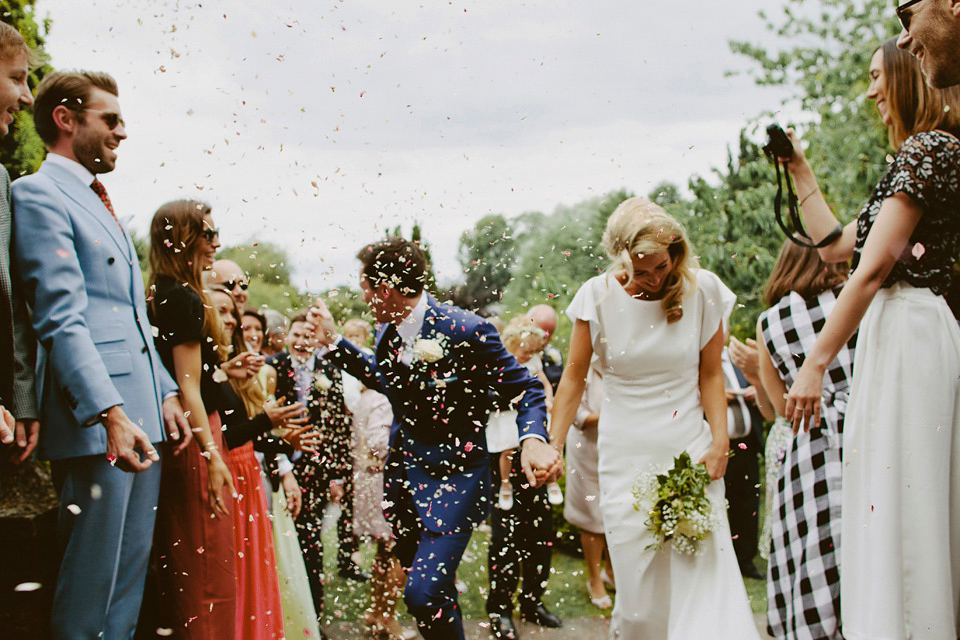 David Fielden elegance for a green and white country garden wedding at Dewsall Court. Fine art film photography by David Jenkins.