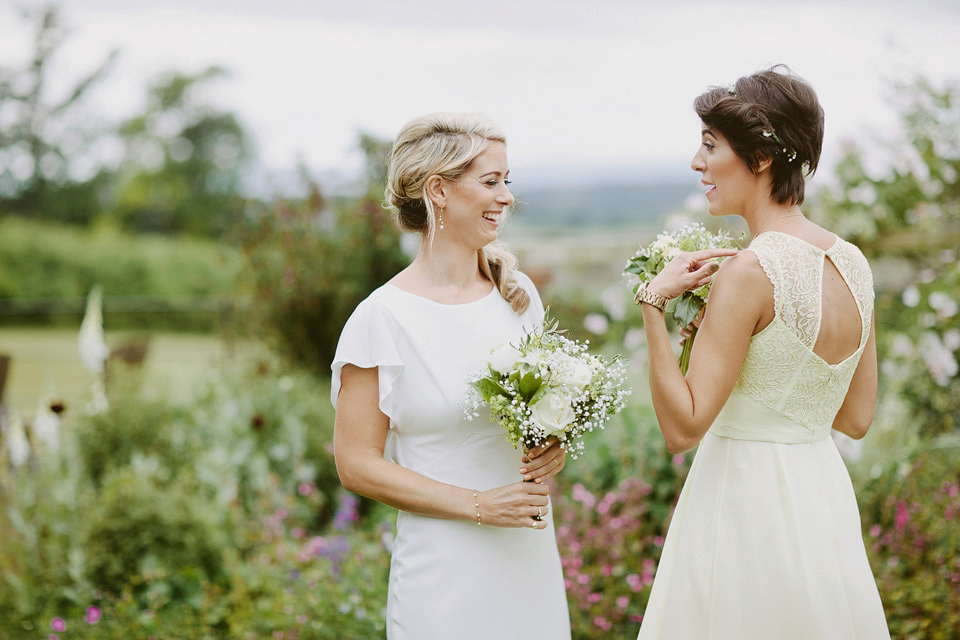 David Fielden elegance for a green and white country garden wedding at Dewsall Court. Fine art film photography by David Jenkins.