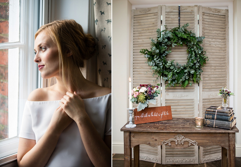 Elegant and modern winter wedding inspiration. Photography by Jo Hastings.