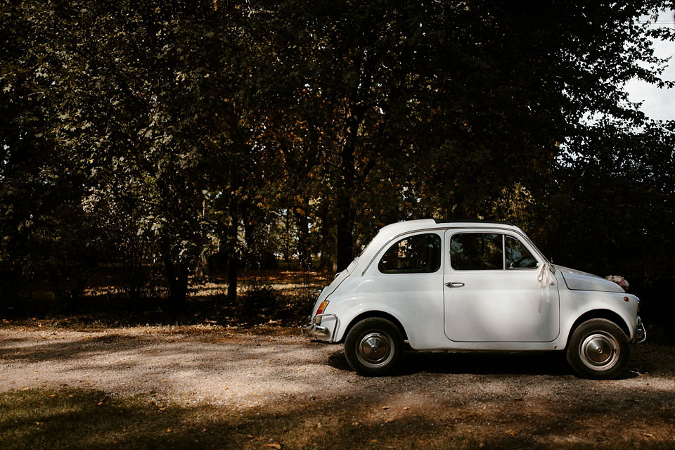 A boho luxe Leilia Hafzia gown for a romantic wedding in the Italian countryside. Photography by Haydn Rydings.