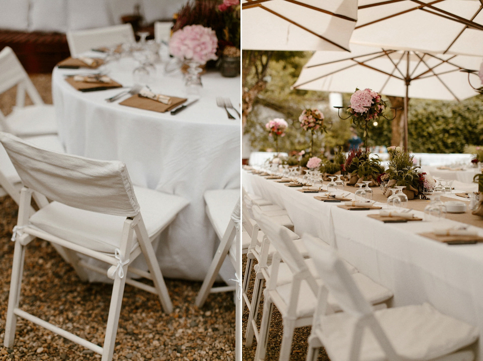 A boho luxe Leilia Hafzia gown for a romantic wedding in the Italian countryside. Photography by Haydn Rydings.