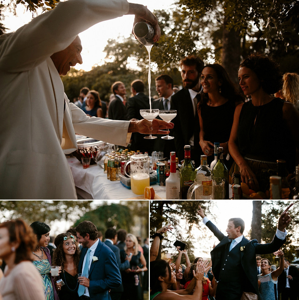 A boho luxe Leilia Hafzia gown for a romantic wedding in the Italian countryside. Photography by Haydn Rydings.