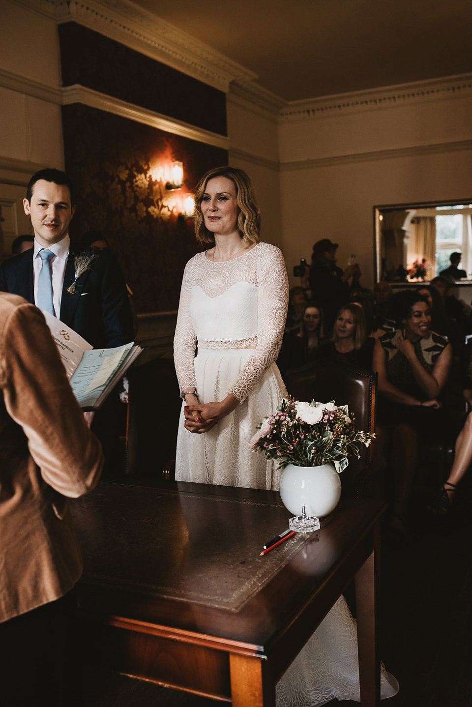 A Rime Arodaky 2-piece for a laid back and informal restaurant wedding in London. Photogrraphy by Jess Soper.