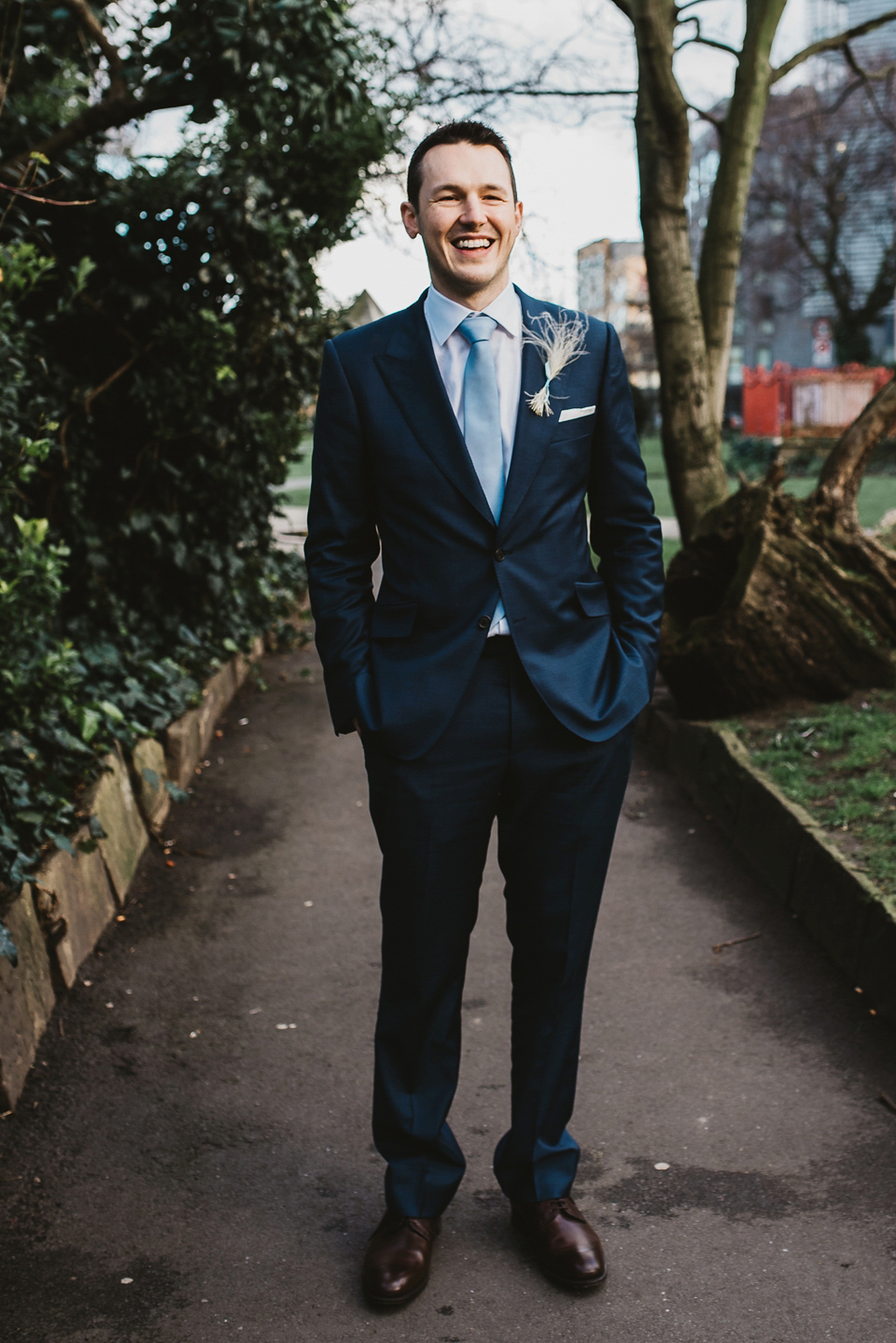 A Rime Arodaky 2-piece for a laid back and informal restaurant wedding in London. Photogrraphy by Jess Soper.