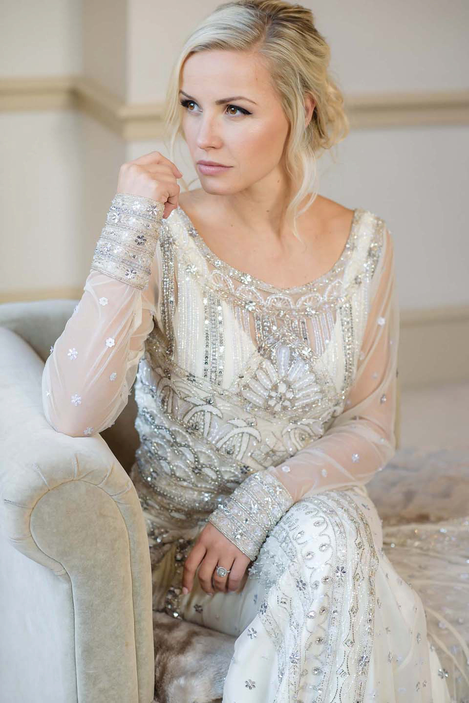Vicky Rowe - The 2016 Nouveau collection of exquisitely beaded 1970's inspired bridal gowns.
