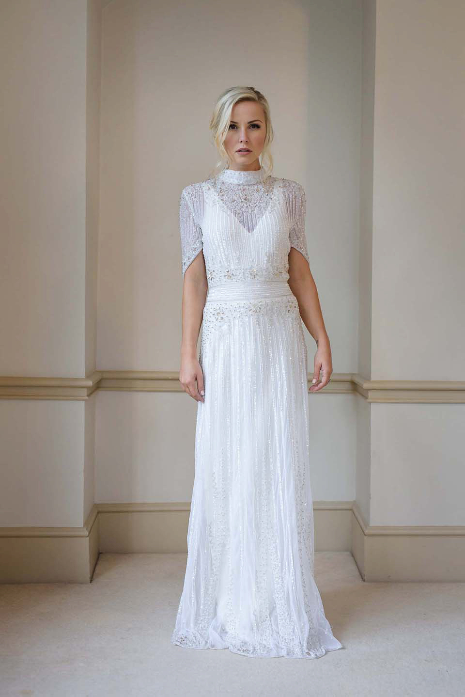 Vicky Rowe - The 2016 Nouveau collection of exquisitely beaded 1970's inspired bridal gowns.