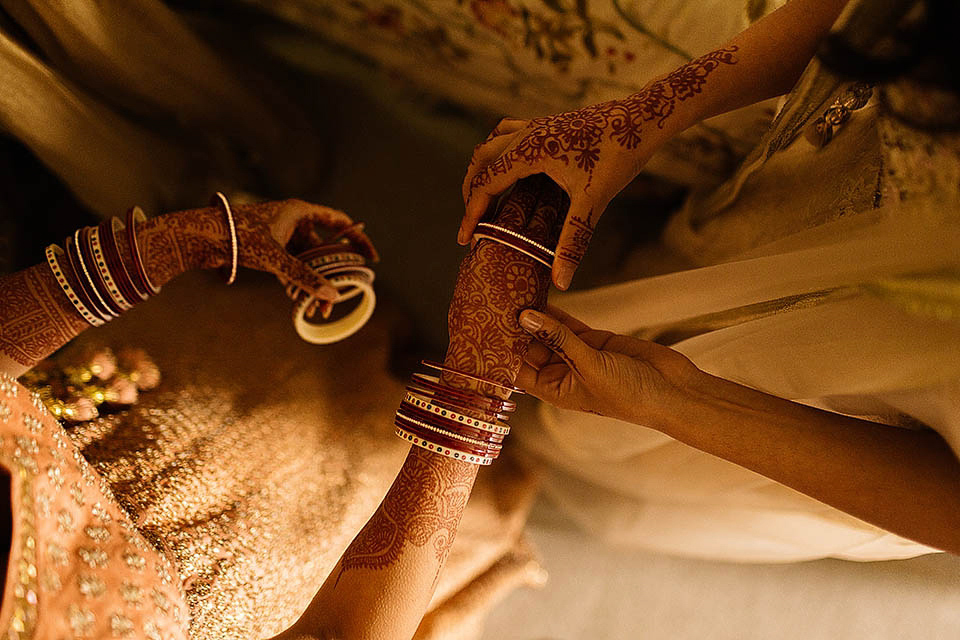 A colourful, multi-faith wedding at Scampston Hall North Yorkshire. Photography by Paul Joseph.