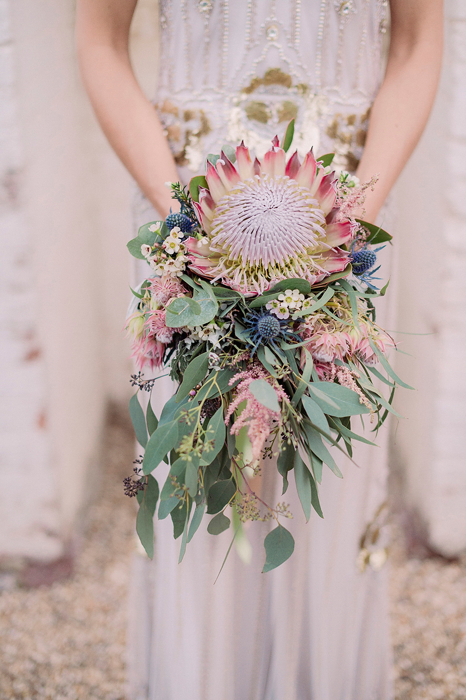 Jenny Packham glamour for a pale green pub wedding in Sussex. Photography by Razia N. Jukes.