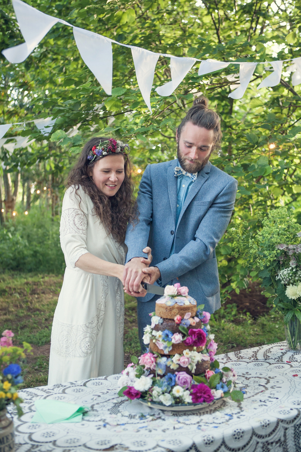 A Bohemian Summer Solistice Wedding in the Woods. Images by Pour Toujours Photography.