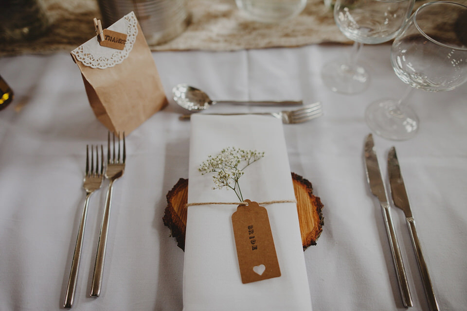 A David Fielden gown for a relaxed and nature inspired Humanist wedding at Coo Cathedral in the Scottish Highlands. Photography by The Curries.