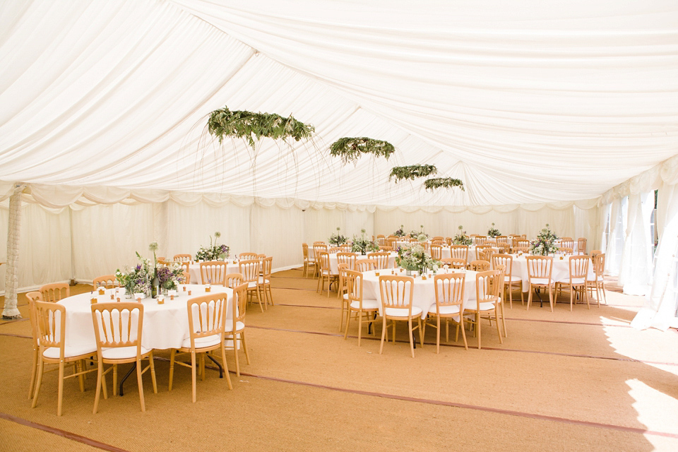 A glamorous Gwendolynne gown for a Summer garden party wedding. Photography by Lucy Davenport.