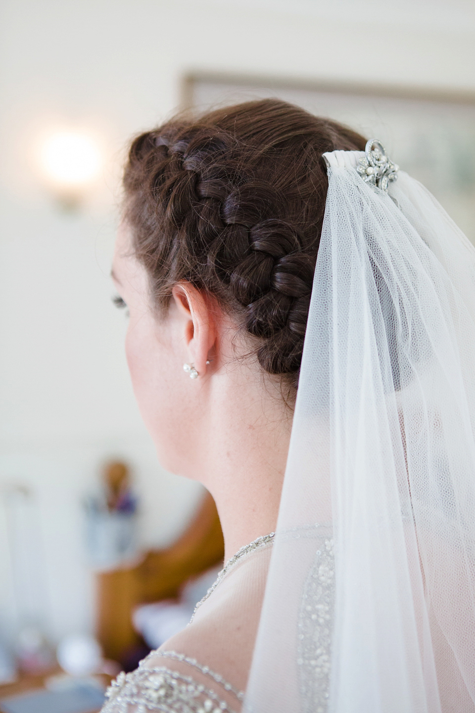 A glamorous Gwendolynne gown for a Summer garden party wedding. Photography by Lucy Davenport.