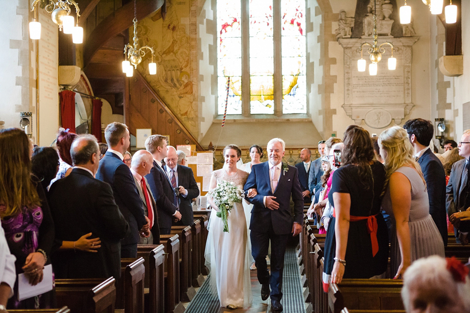 A glamorous Gwendolynne gown for a Summer garden party wedding. Photography by Lucy Davenport.