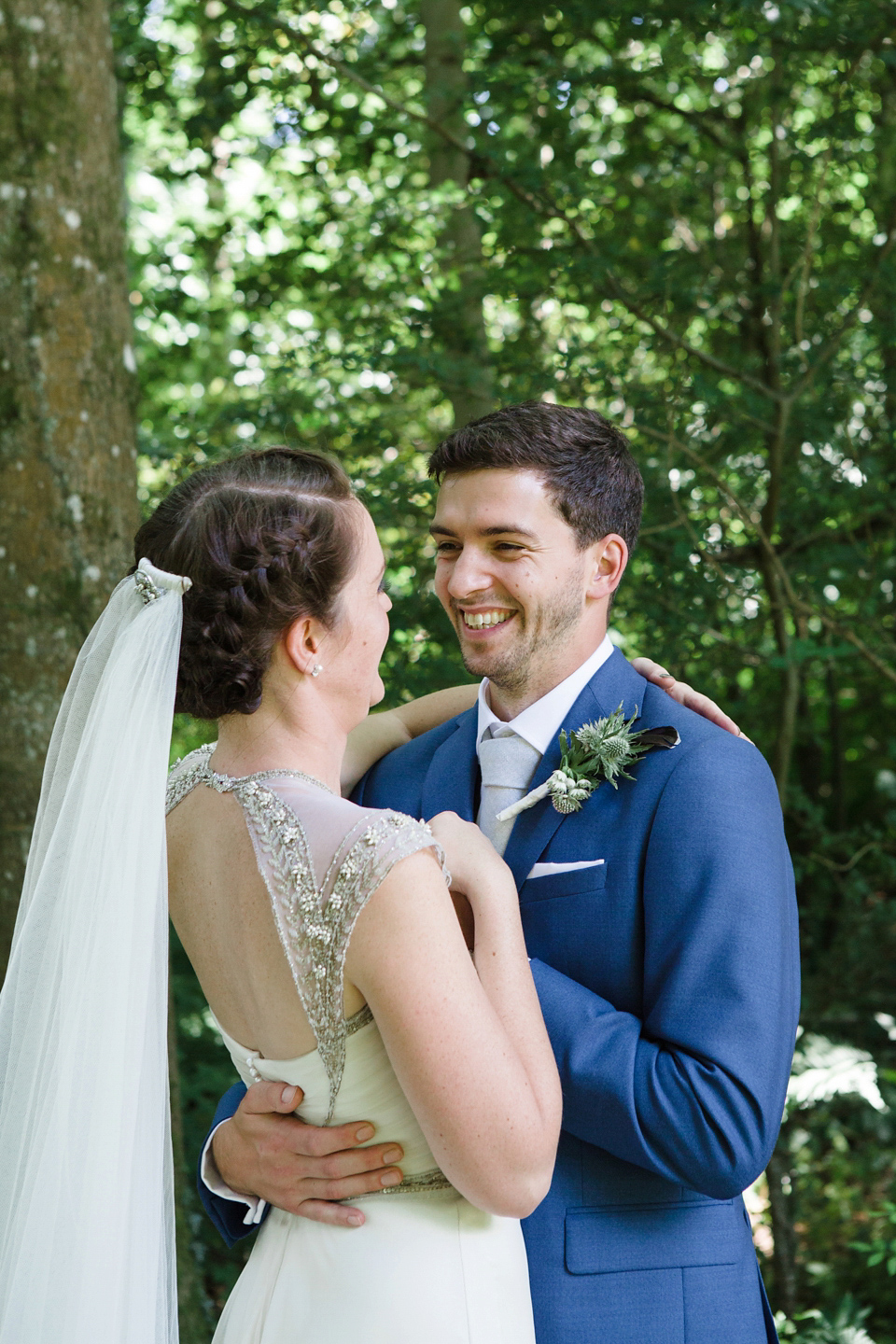 A glamorous Gwendolynne gown for a Summer garden party wedding. Photography by Lucy Davenport.