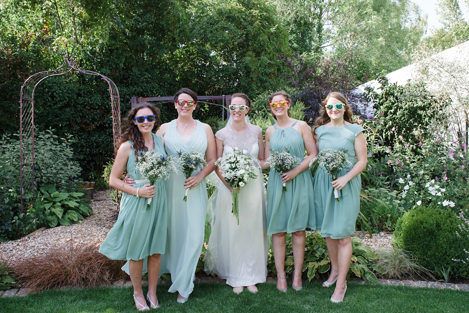 A glamorous Gwendolynne gown for a Summer garden party wedding. Photography by Lucy Davenport.