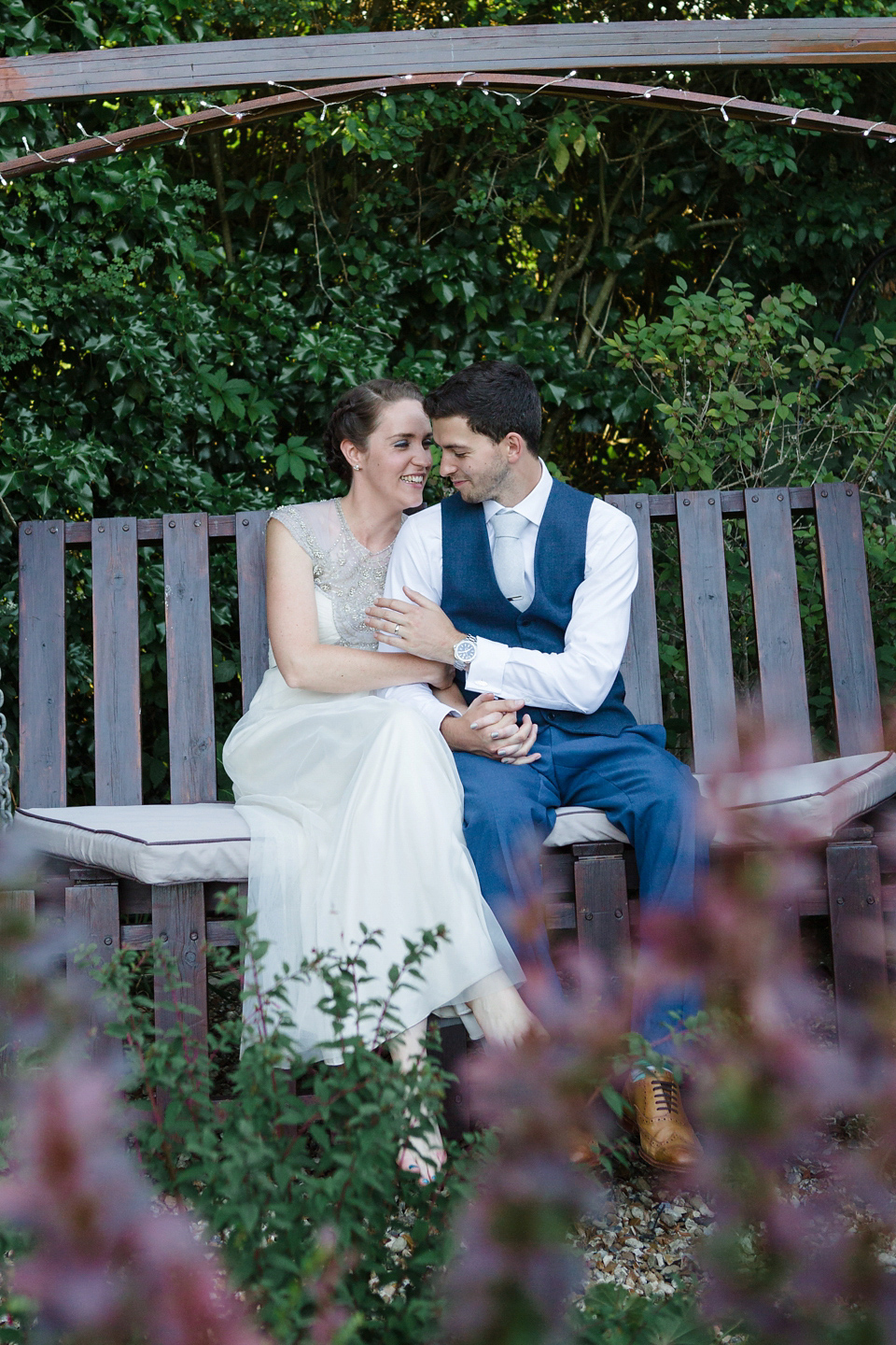 A glamorous Gwendolynne gown for a Summer garden party wedding. Photography by Lucy Davenport.