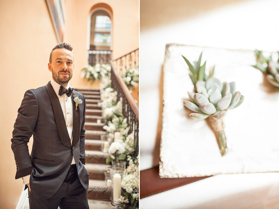 A Galia Lahav gown for glamorous Summer wedding at Durham Cathedral. Photography by Katy Melling.