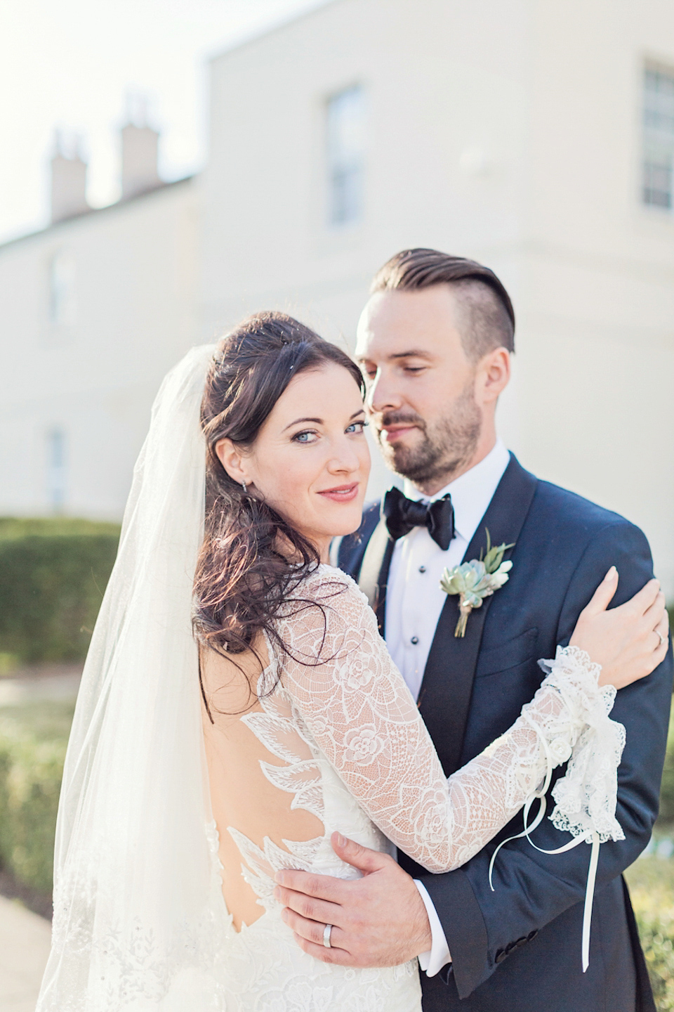 A Galia Lahav gown for glamorous Summer wedding at Durham Cathedral. Photography by Katy Melling.