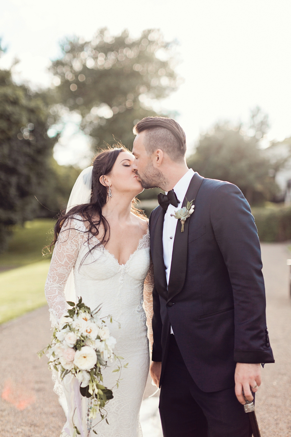 A Galia Lahav gown for glamorous Summer wedding at Durham Cathedral. Photography by Katy Melling.