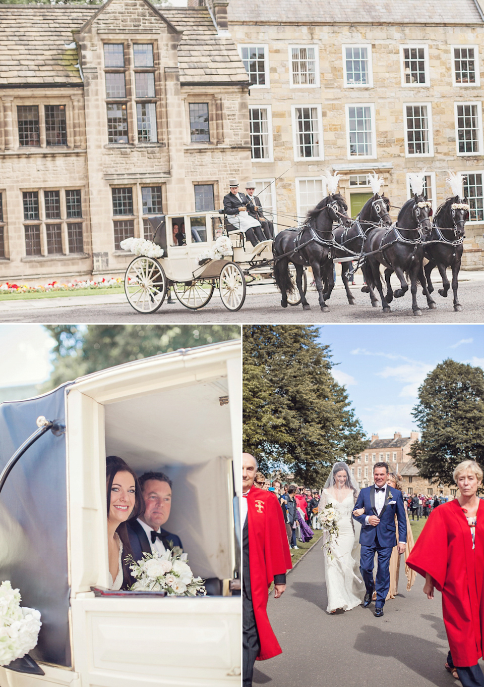 A Galia Lahav gown for glamorous Summer wedding at Durham Cathedral. Photography by Katy Melling.