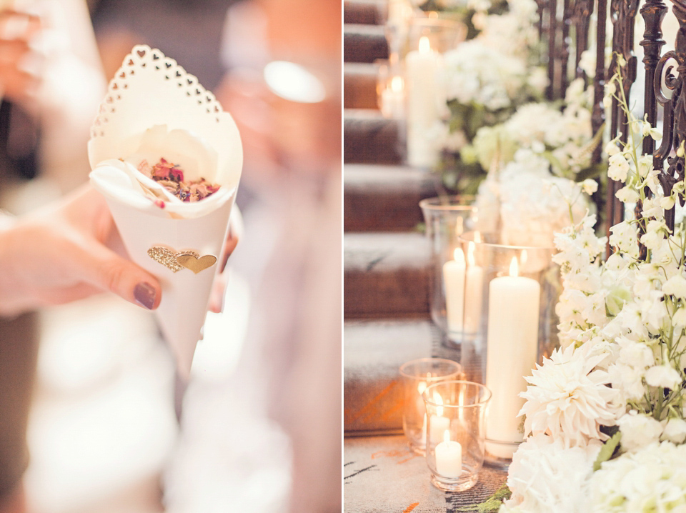 A Galia Lahav gown for glamorous Summer wedding at Durham Cathedral. Photography by Katy Melling.