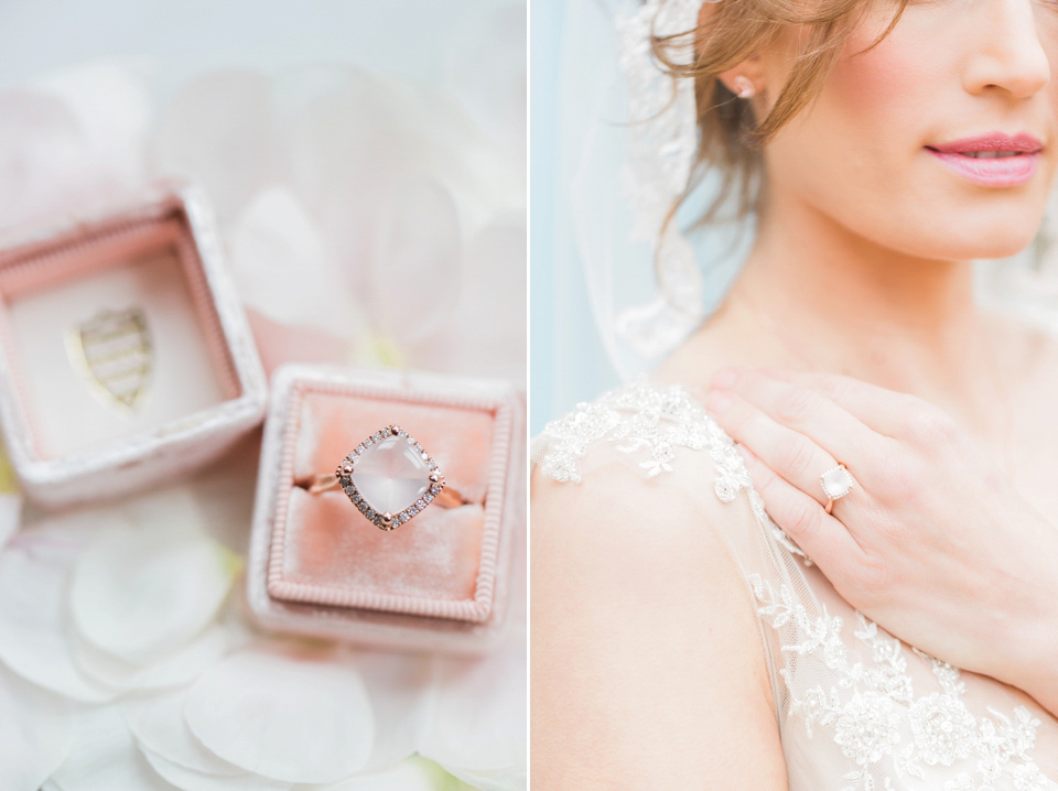 Rose Quartz & Serenity: Bridal Style with Pantone Colours of the Year for 2016. Photography by Sophie Stimpson.