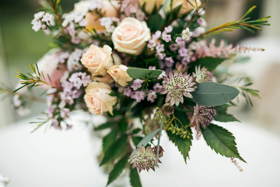 A short 60's inspired REDValentino dress for an Autumn wedding at Le Manoir Aux Quat'Saisons. Photography by Jordanna Marston.