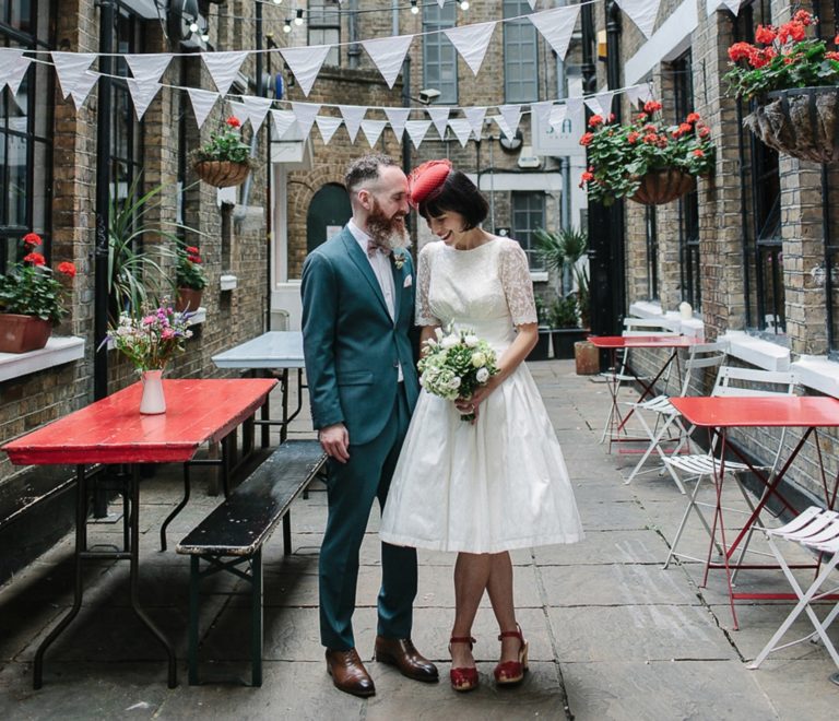 A Red Pillbox Hat and Swedish Hasbeens for an Intimate London Cafe Wedding Love My Dress UK Wedding Blog Podcast Directory Shop
