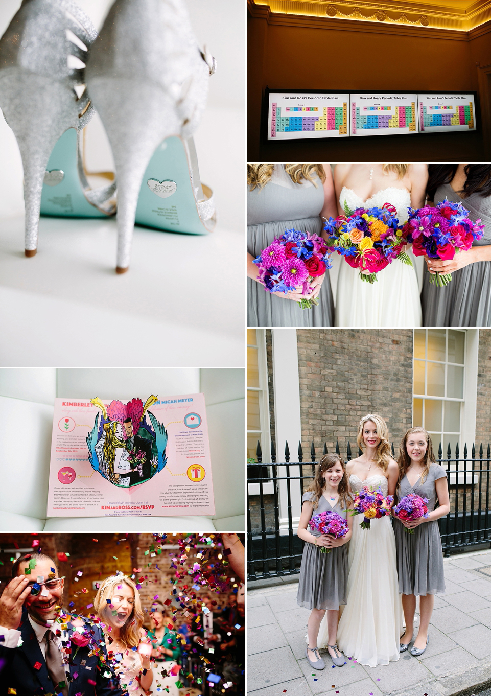 colourful london wedding