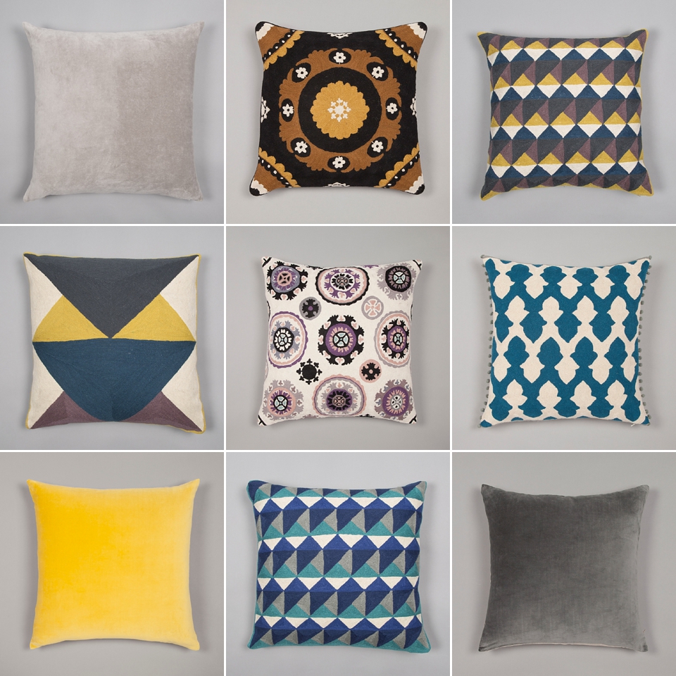 Niki Jones cushions by Prezola wedding gift list service.