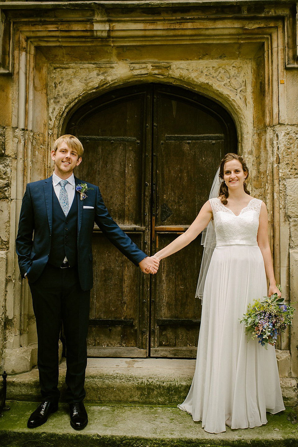 A sweet Dessy bride and her maids in pretty purple for a floral wedding in London. Lily Sawyer Photography.