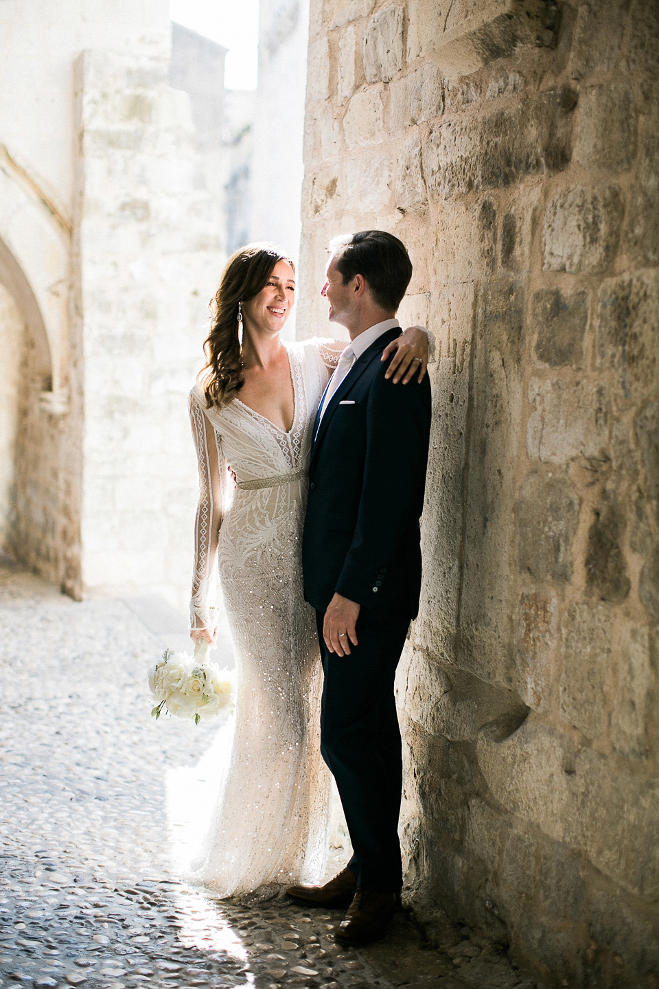 Nataly wore a glamorous Inbal Dror gown for her Midsummer Nights Dream inspired wedding in Croatia. Photography by LIfe Stories Wedding.