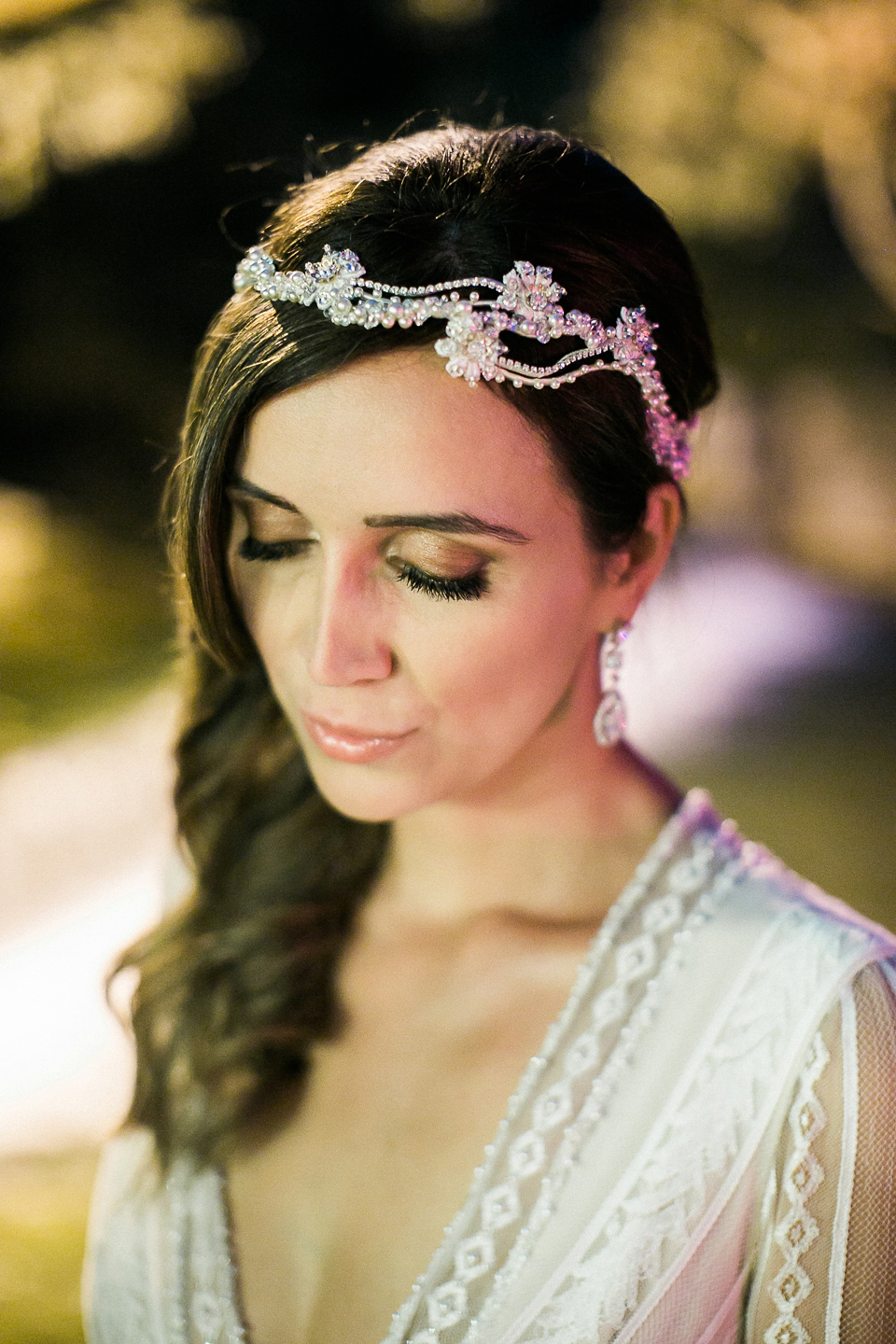 Nataly wore a glamorous Inbal Dror gown for her Midsummer Nights Dream inspired wedding in Croatia. Photography by LIfe Stories Wedding.