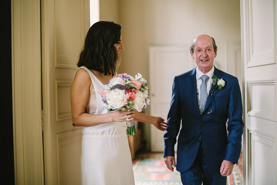 Deirdre wore a Rime Arodaky gown for her laid back, relaxed and rustic wedding in France. Images by This Modern Love Photography and Tomasz Wagner.