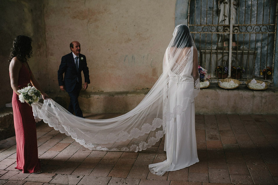 Deirdre wore a Rime Arodaky gown for her laid back, relaxed and rustic wedding in France. Images by This Modern Love Photography and Tomasz Wagner.