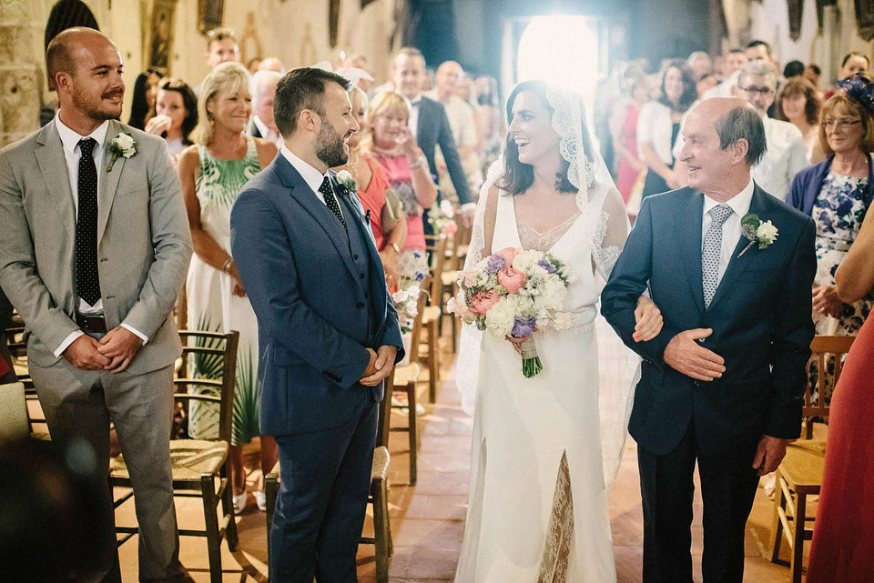 Deirdre wore a Rime Arodaky gown for her laid back, relaxed and rustic wedding in France. Images by This Modern Love Photography and Tomasz Wagner.