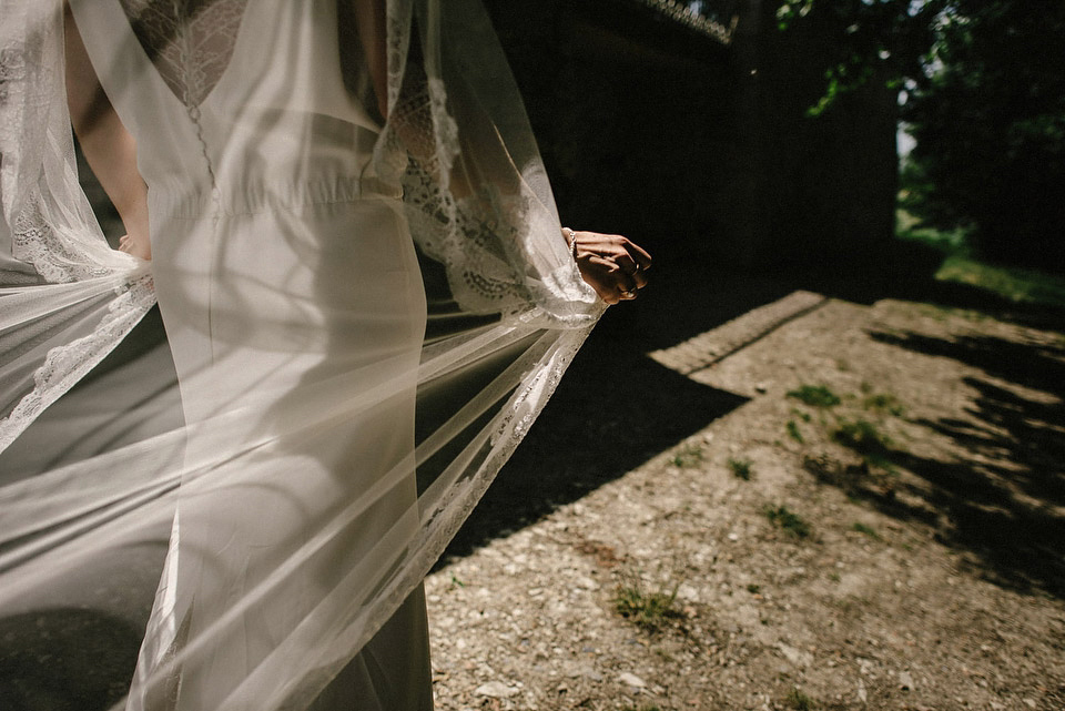 Deirdre wore a Rime Arodaky gown for her laid back, relaxed and rustic wedding in France. Images by This Modern Love Photography and Tomasz Wagner.