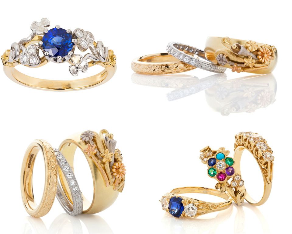 Vintage inspired wedding and engagement rings from The London Victorian Ring Co.