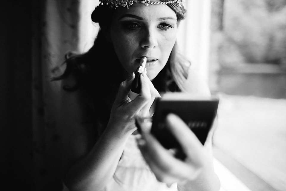 A 60's inspired gown for a Garden Party Wedding. Photography by Joanna Brown.