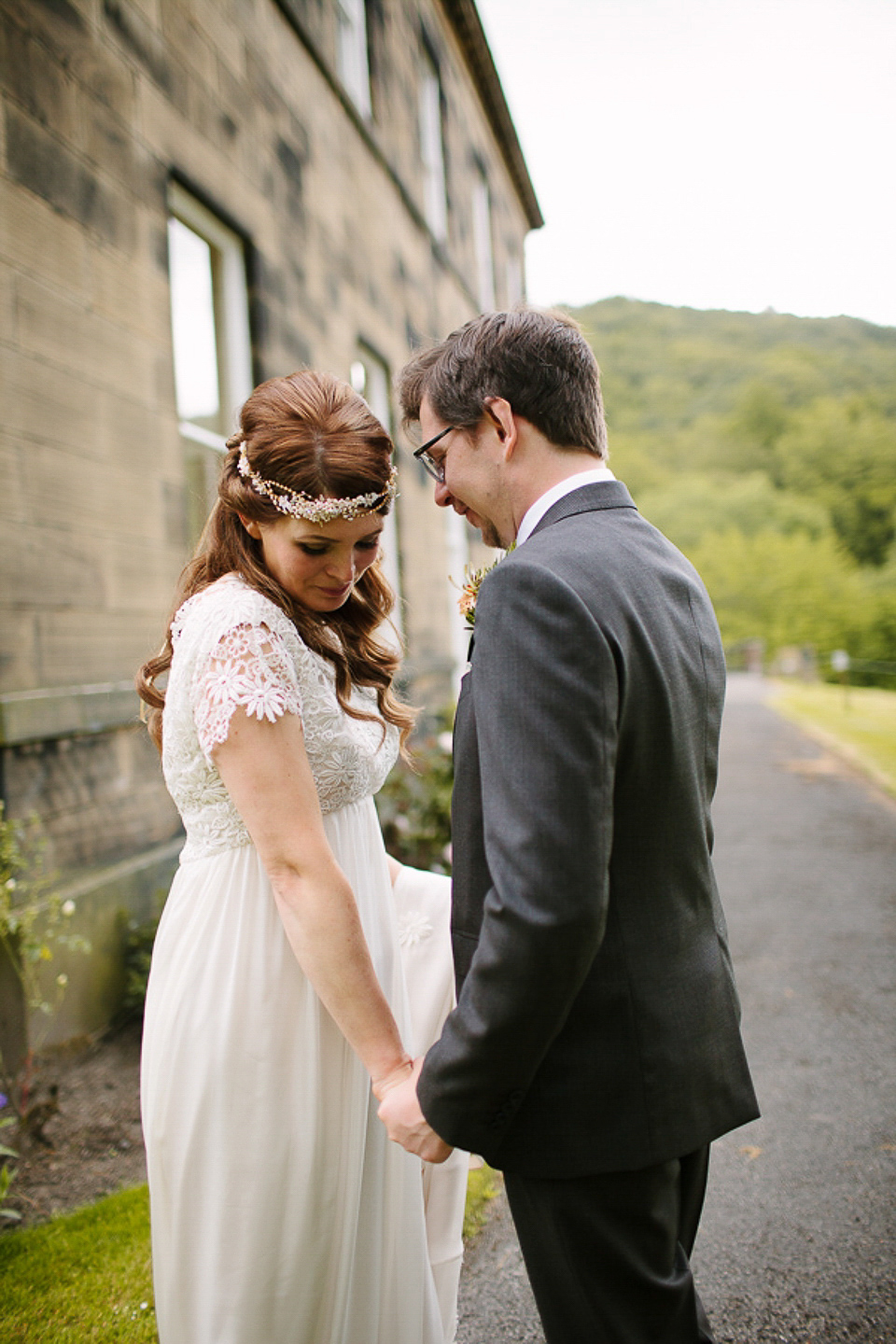 A 60's inspired gown for a Garden Party Wedding. Photography by Joanna Brown.