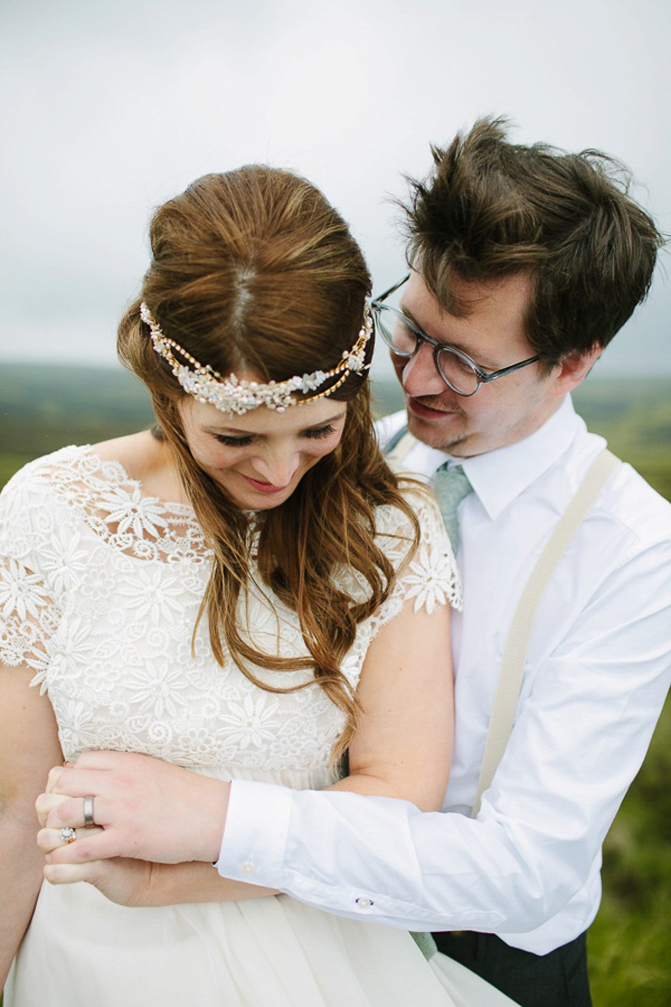 A 60's inspired gown for a Garden Party Wedding. Photography by Joanna Brown.