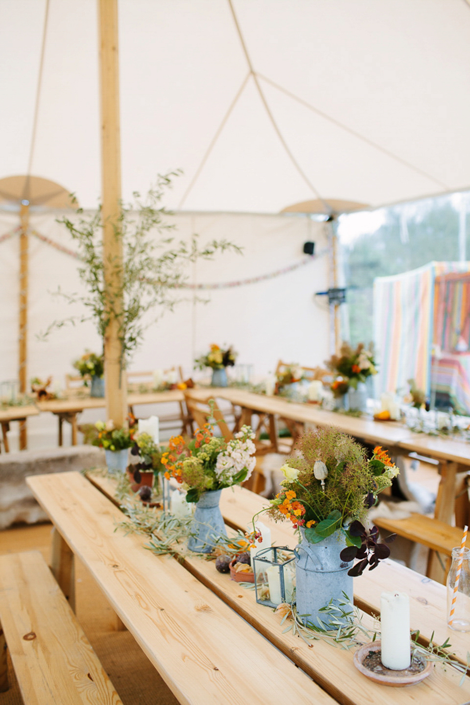 A 60's inspired gown for a Garden Party Wedding. Photography by Joanna Brown.